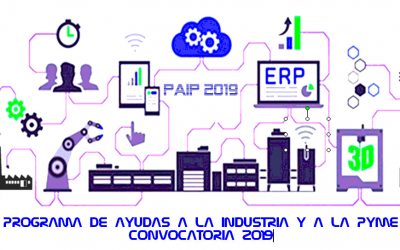 Nueva convocatoria de Ayudas PAIP 2019, Programa de Ayudas a la Industria y a la PYME (PAIP)